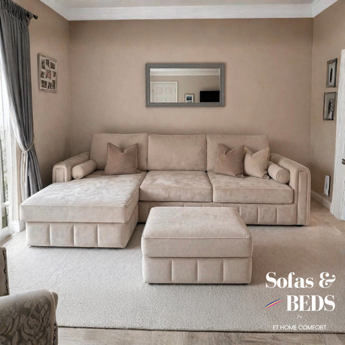 Small fabric seater chaise - fabric, 4