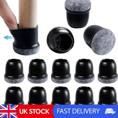 Black silicone chair leg caps - silicone,