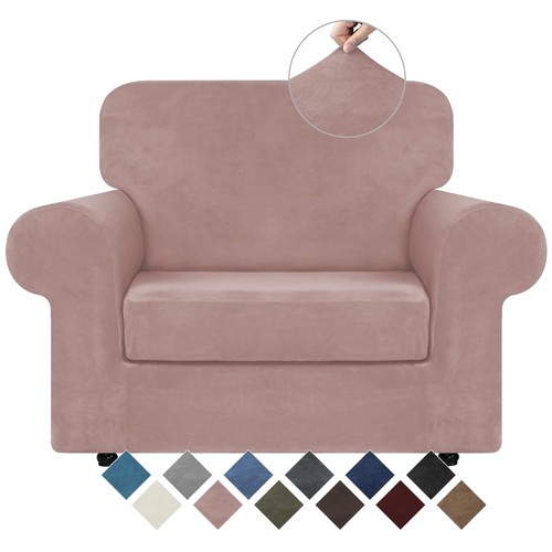 Pink velvet sofa slipcovers - pink,