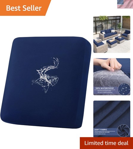 Durable navy stretch sofa - navy,